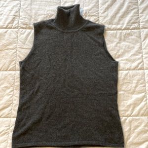 Colour Works Charcoal Grey Turtleneck Sweater Vest